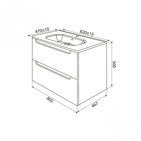 Тумба под умывальник IDDIS Edifice EDI80W0i95