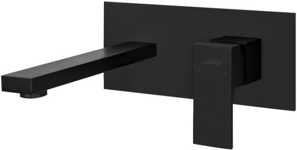 Смеситель встраиваемый для раковины Hansberge H688 Черный матовый