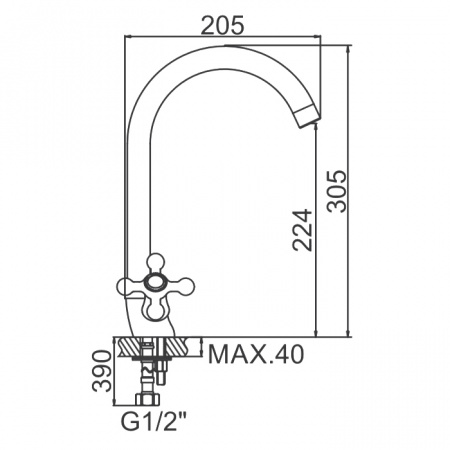 Смеситель для мойки Ledeme H19 L4319