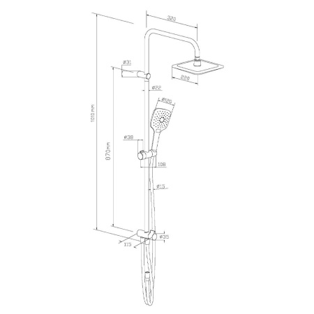 Душевая система AM.PM 931000000 Eclipse