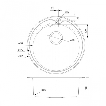 Кухонная мойка IDDIS D510 Suno S SUN51P0i77