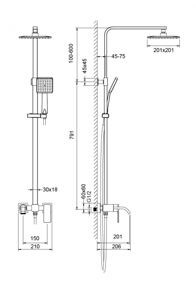 Душевая система Timo Selene SX-1013/00z хром