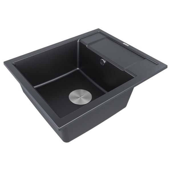 Мойка Paulmark FLUGEN 50-600 PM216050-BLM 500х600х200 мм, IT-GRANIT, черный металлик