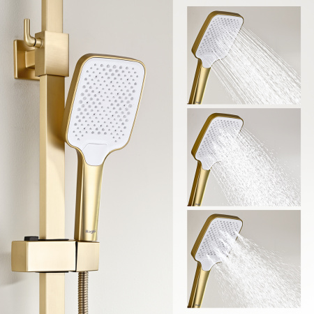 Душевая система Raglo R01.24.03, сатин золотой