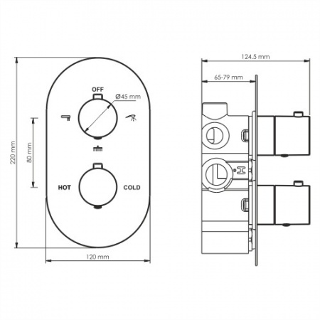 Смеситель для душа WasserKRAFT Elbe 7444 Thermo