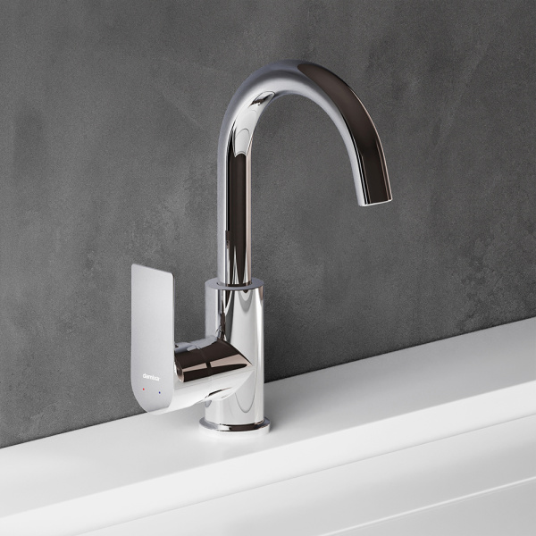 470220000 Apollo Смеситель для умывальника Damixa с поворотным изливов, хром