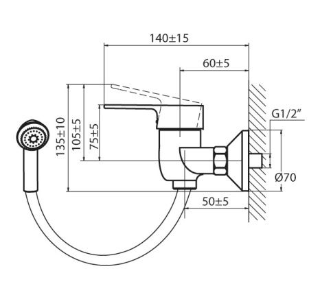 Смеситель для душа Ahti Satakunta SK305000