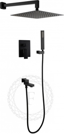Душевая система скрытого монтажа FILARETE Fing FL1040 (Черный матовый)