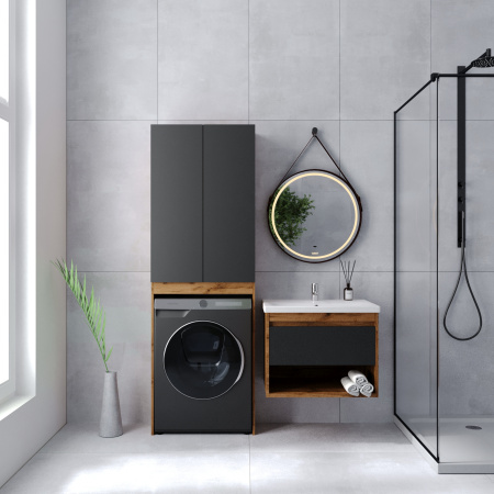 Тумба VIANT "Бостон" COMO 80 1 ящик подвесная графит 425х760х500 (VBOS80COG-T1YP)