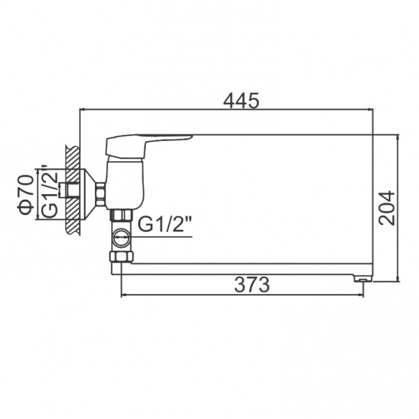 Смеситель для ванны Ledeme H04 L2104