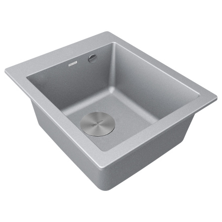 Мойка Paulmark KANTE 40 PM104249-GRM 490х415х195 мм, IT-GRANIT, серый металлик