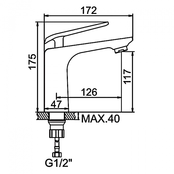 Смеситель для умывальника Ledeme H74WR L1074WR