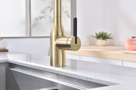 Смеситель для кухни Paulmark MAGNETO ONE Ma213188-SBG, светлое брашированное золото