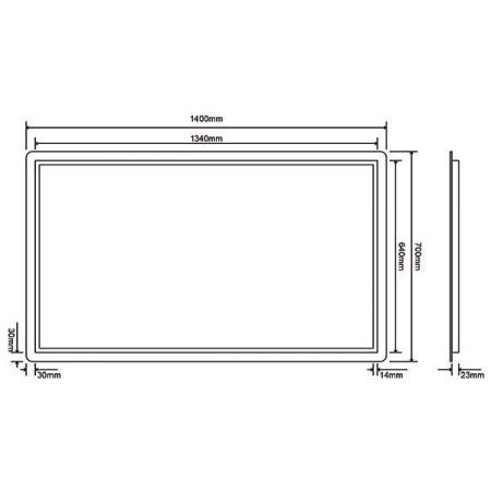 Зеркало Roxen Bella Long 510055-140