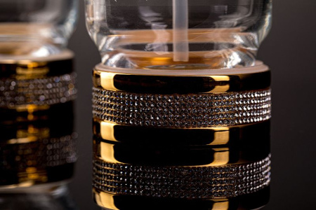 Дозатор для жидкого мыла Boheme Royal Cristal 10929-G-B Золото