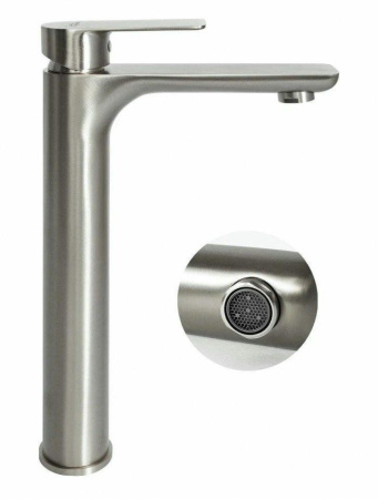 Cмеситель для раковины Высокий Hansberge H2099 Никель