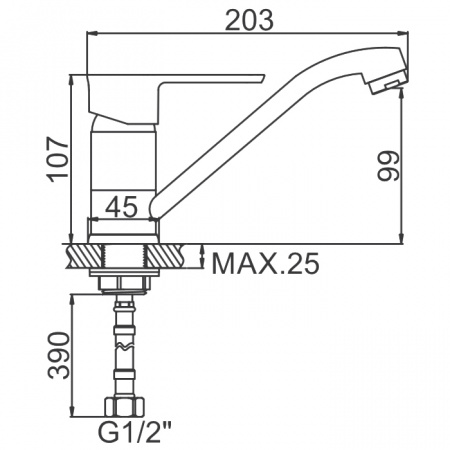 Смеситель для мойки Ledeme H46 L4546-2