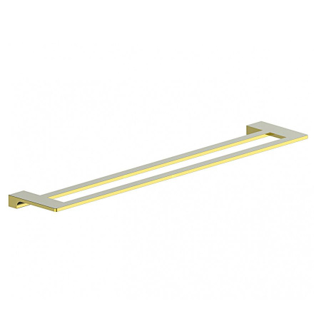 Полотенцедержатель двойной WONZON & WOGHAND, Глянцевое золото (WW-9111-LG)