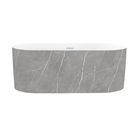 Акриловая ванна в наборе 4 в 1: отдельностоящая ванна, ножки, экран, слив-перелив Wellsee Chalice Perfection 230605001