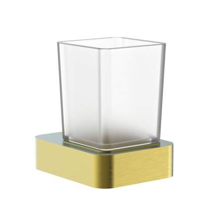 Стакан для зубных щеток с держателем WONZON & WOGHAND, Брашированное золото (WW-8321-BG)