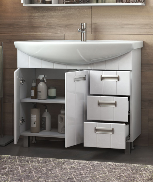 Тумба под раковину напольная VIGO Diana tn.DIA.STI.100.2D.3Y, 105 см