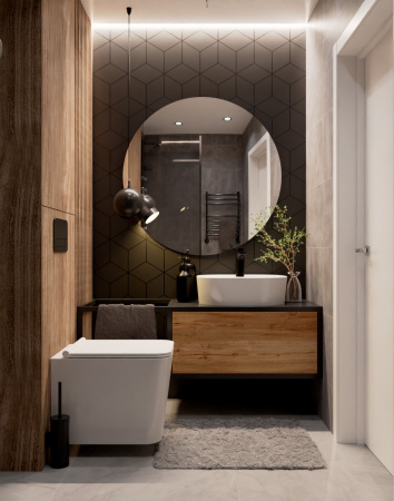 AQM2003 Унитаз подвесной с сиденьем SoftClose, технология смыва Rimless, скрытый крепеж. 530x365x360