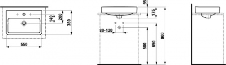 Умывальник Laufen Pro S 8129524001091 55x38x17.5