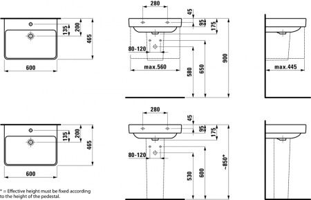 Умывальник Laufen Pro S 8109630001081 60x46.5x17.5