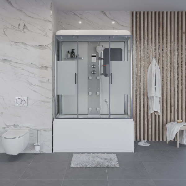 Душевая кабина Niagara Ultra NG-3150-01 (150х70х220) высокий поддон(56см),стекло матовое,4 места