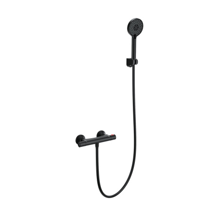 Смеситель для душа с термостатом WONZON & WOGHAND, Черный матовый (WW-B2005-A-MB)