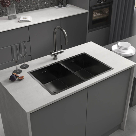 Кухонная мойка Reflexion Garda RX2170BL оружейная сталь