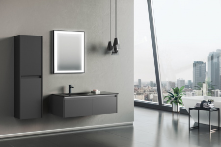 Зеркало ORKA Lisbon TR3001 65x75 c LED подсветкой, черный матовый