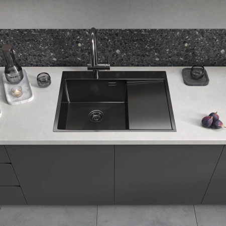 Кухонная мойка Reflexion Maggiore RX2365BL оружейная сталь