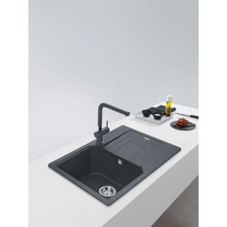 Кухонная мойка FRANKE 114.0595.289 из материала Fragranite UBG 611-78L, оникс (в комплекте стоп-вентиль и сифон)