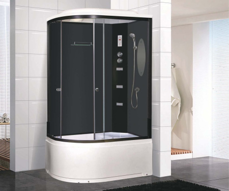 Душевая кабина Niagara Ultra NG-214-01RN (120х80х220) высокий поддон(48см),черный,стекло тонированное