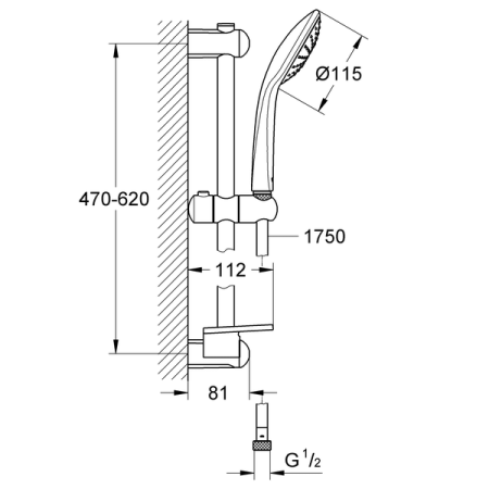 Душевой гарнитур Grohe Euphoria Mono (27266 001)