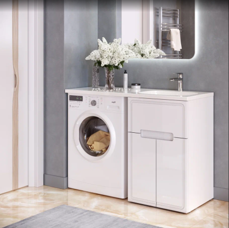 Раковина из литьевого мрамора Taliente 120 см ФР-00007068 мебельная цвет белый