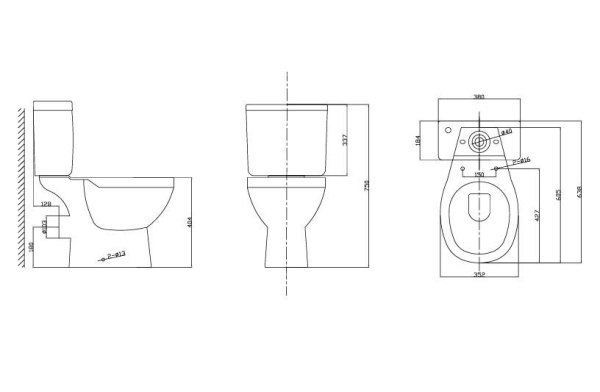 Унитаз Taliente Aterno Vortex AT25044 напольный с бачком