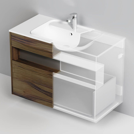 M8FFUX1001OF Func База под раковину AM.PM, 1 ящик (pull-out), 100 см, цвет дерево текстурир-ое