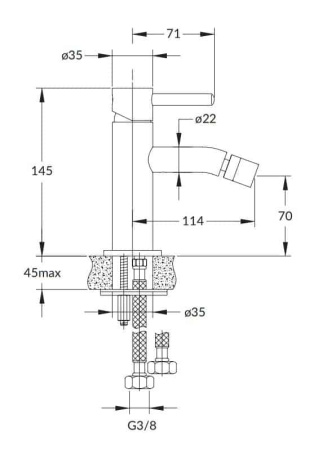 Смеситель для биде OMNIRES Y Y1220CR