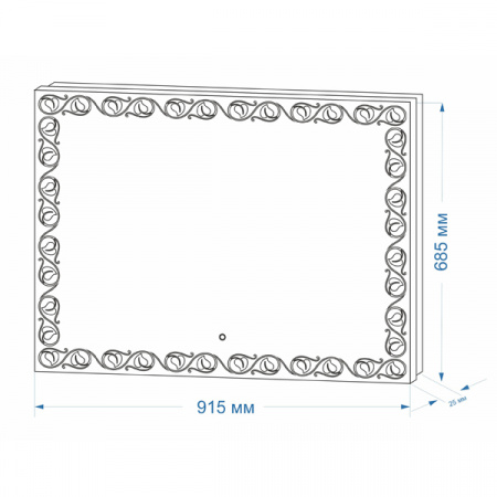 Зеркало Континент Vichy 91,5х68,5 LED