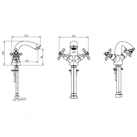 Смеситель для раковины Boheme Satine 271-ST Хром