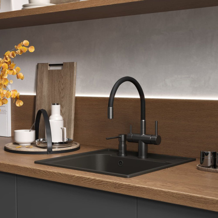 Кухонная мойка Reflection Etude RF0353BL, черный