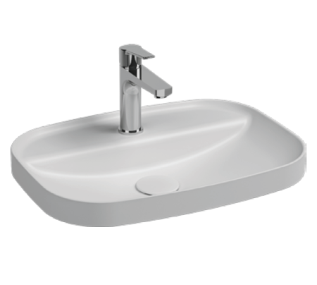 Раковина полувстраиваемая ISVEA Infinity 55 прямоугольная 55см, цвет белый 10NF50055SV