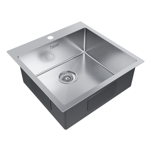 Мойка Paulmark KRONER 51 PM215151-BS 510х510х200 мм, нержавеющая сталь, нержавеющая сталь