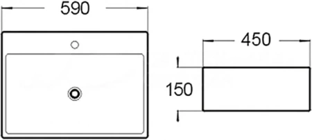 Раковина SantiLine SL-1002 59х45 белая