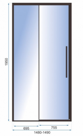 Душевая дверь Rea SOLAR 150 Rea-K6360