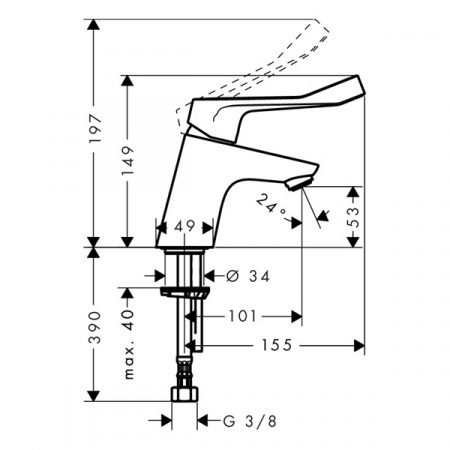 Смеситель для умывальника Hansgrohe Focus 31914000