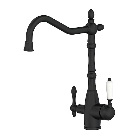 Смеситель для кухни c подключением фильтра WONZON & WOGHAND, Черный матовый (WW-88458006-MB)