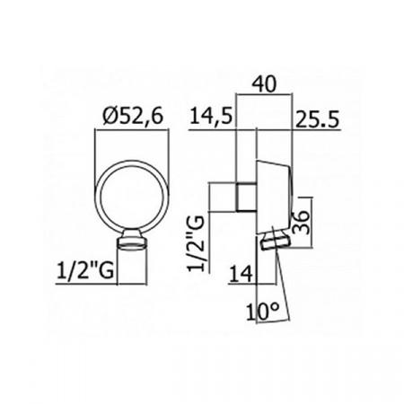 Шланговое подключение Paffoni ZACC130ST